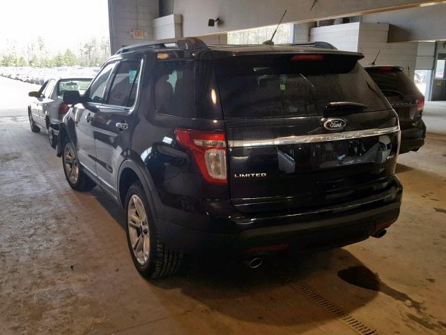 1FM5K8F80EGB96897 - 2014 FORD EXPLORER L BLACK photo 3