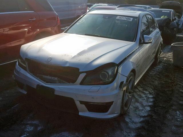 WDDGF7HB4CA628451 - 2012 MERCEDES-BENZ C 63 AMG SILVER photo 2