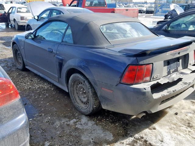 1FAFP45X42F148659 - 2002 FORD MUSTANG GT BLUE photo 3