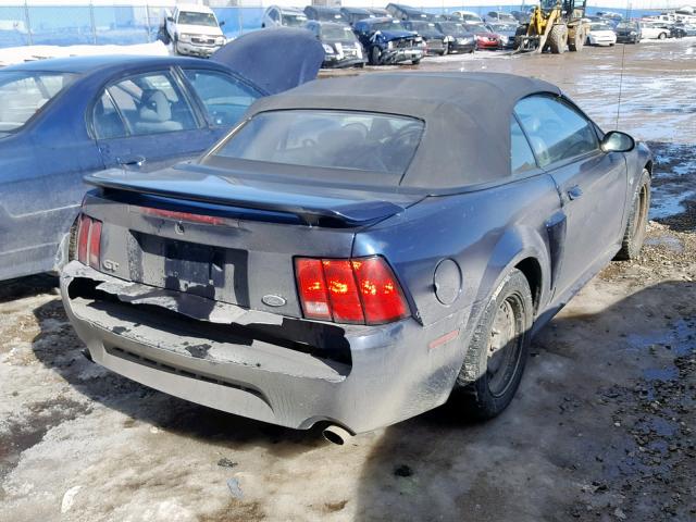 1FAFP45X42F148659 - 2002 FORD MUSTANG GT BLUE photo 4