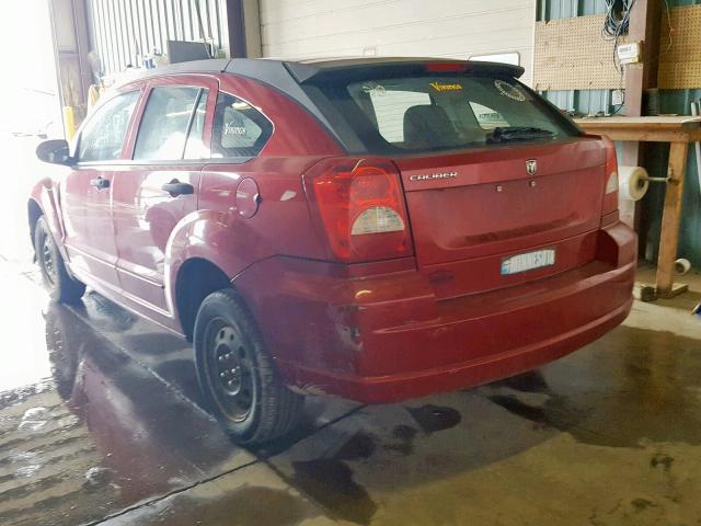 1B3HB28B47D576872 - 2007 DODGE CALIBER RED photo 3