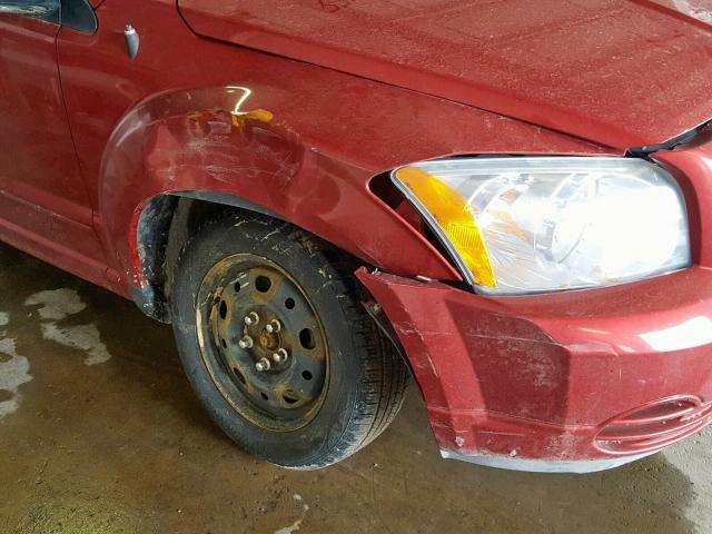 1B3HB28B47D576872 - 2007 DODGE CALIBER RED photo 9