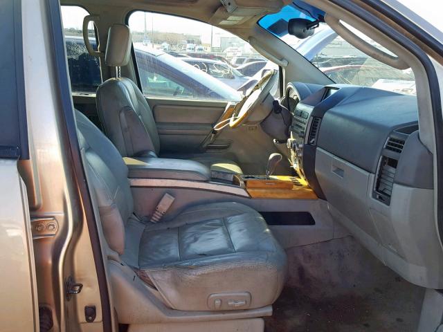 5N3AA08CX4N807623 - 2004 INFINITI QX56 TAN photo 5