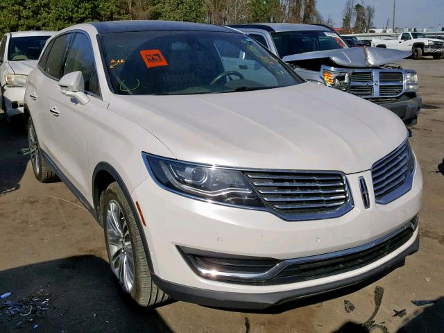 2LMTJ8LR3GBL56146 - 2016 LINCOLN MKX RESERV WHITE photo 1