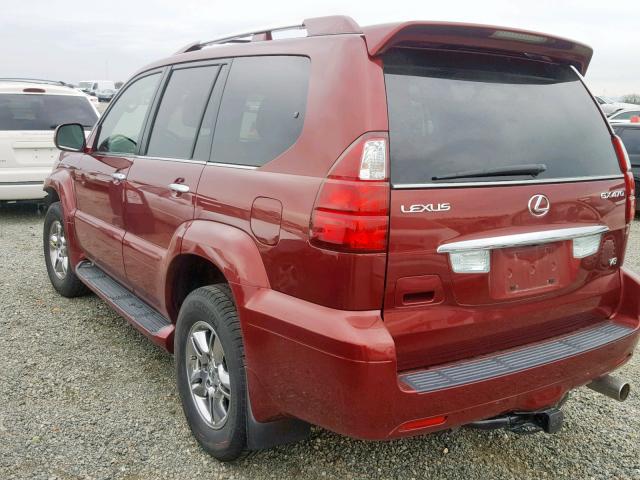 JTJBT20XX80162591 - 2008 LEXUS GX 470 RED photo 3