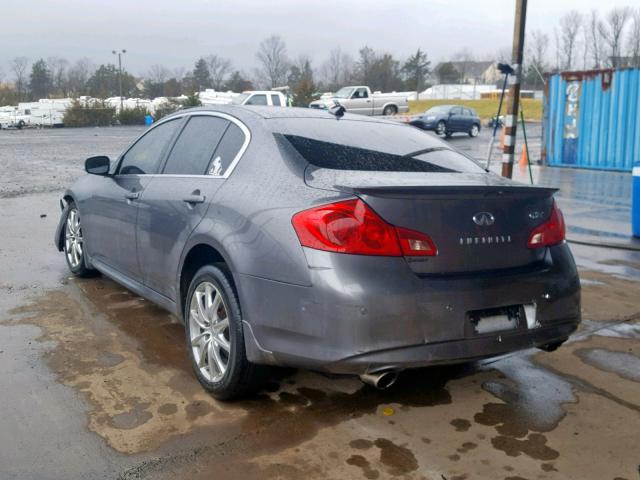 JN1CV6AR1BM405362 - 2011 INFINITI G37 GRAY photo 3