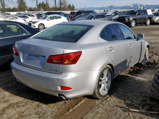 JTHBE262X62003532 - 2006 LEXUS IS 350 SILVER photo 4