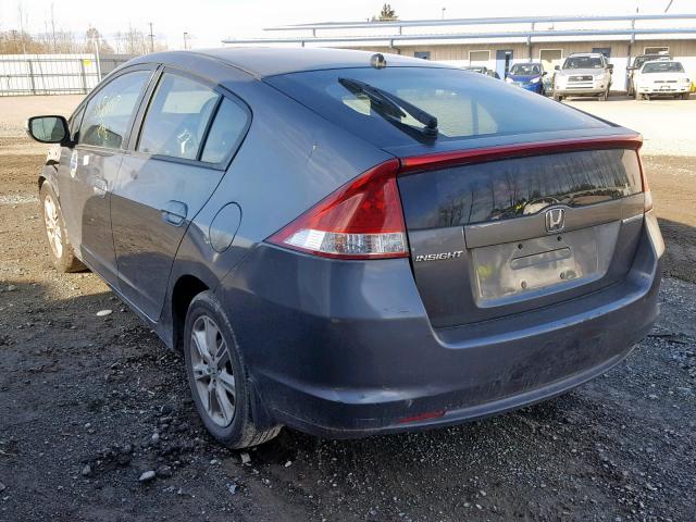 JHMZE2H7XAS002963 - 2010 HONDA INSIGHT EX GRAY photo 3