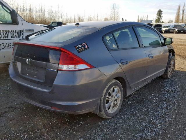 JHMZE2H7XAS002963 - 2010 HONDA INSIGHT EX GRAY photo 4