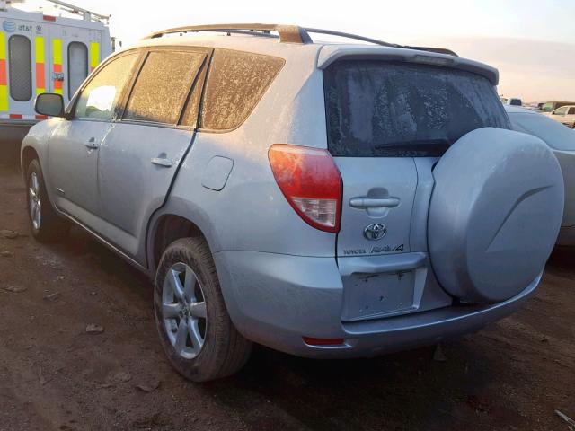 JTMBD31V975092991 - 2007 TOYOTA RAV4 LIMIT SILVER photo 3