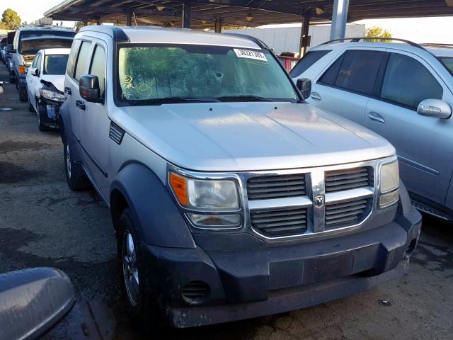 1D8GT28KX7W600914 - 2007 DODGE NITRO SXT SILVER photo 1