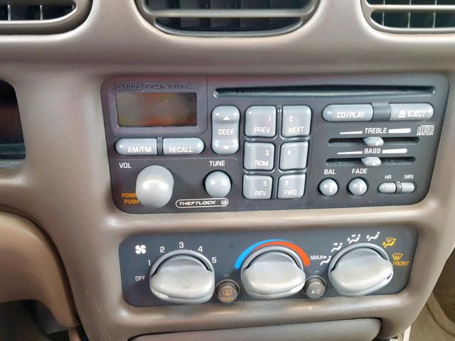 1G2WK52JXYF332564 - 2000 PONTIAC GRAND PRIX BURGUNDY photo 9