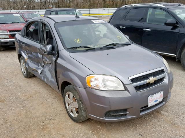 KL1TD56E09B333356 - 2009 CHEVROLET AVEO LS GRAY photo 1