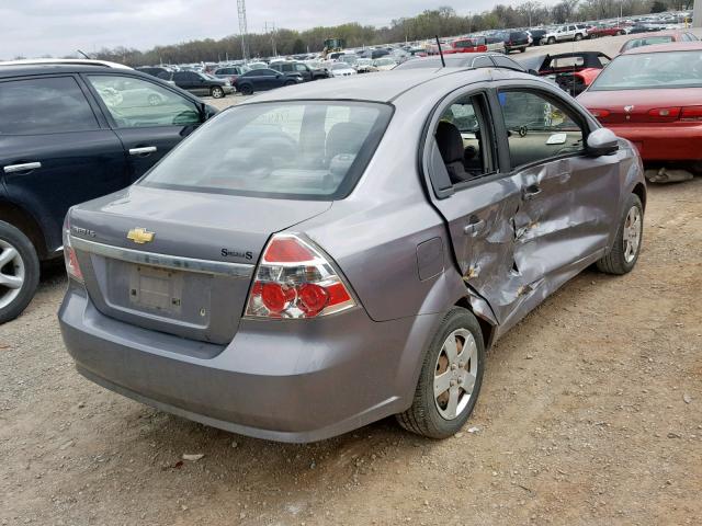 KL1TD56E09B333356 - 2009 CHEVROLET AVEO LS GRAY photo 4