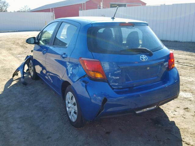 VNKKTUD3XGA062982 - 2016 TOYOTA YARIS L BLUE photo 3