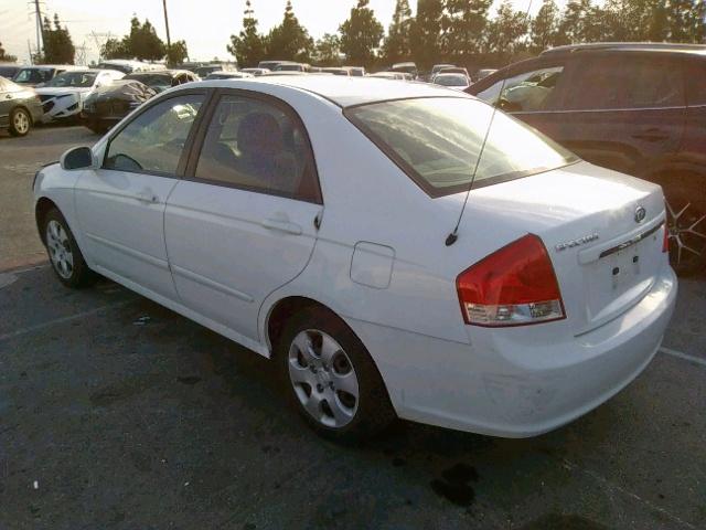 KNAFE122475446808 - 2007 KIA SPECTRA EX WHITE photo 3