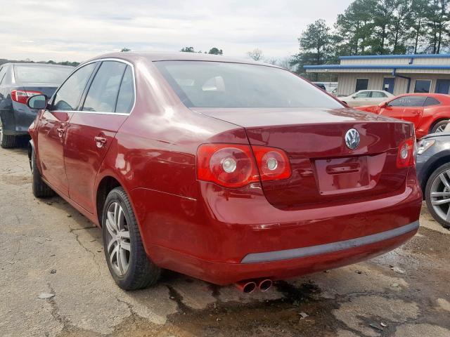 3VWRF71K56M690541 - 2006 VOLKSWAGEN JETTA 2.5 RED photo 3