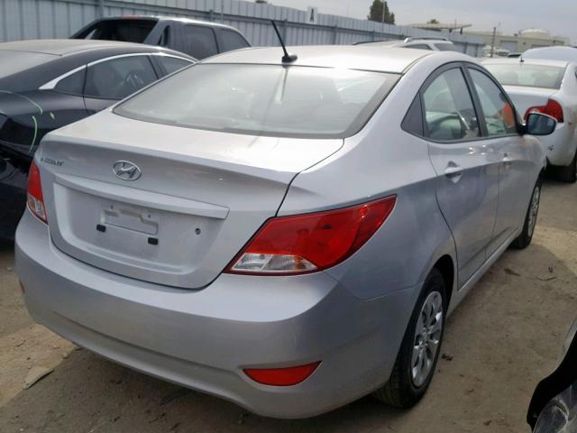 KMHCT4AE7GU105123 - 2016 HYUNDAI ACCENT SE SILVER photo 4