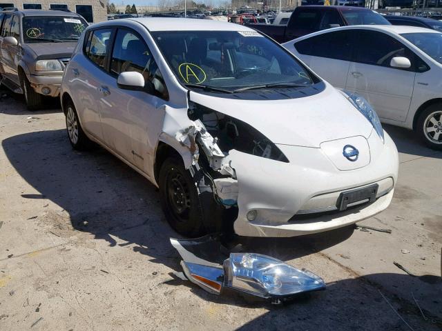 1N4AZ0CP0DC410391 - 2013 NISSAN LEAF S WHITE photo 1