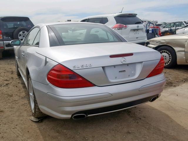 WDBSK75F55F096865 - 2005 MERCEDES-BENZ SL 500 SILVER photo 3