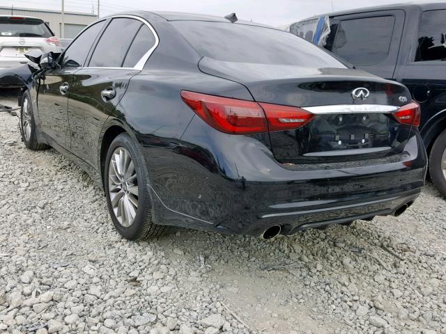 JN1EV7AP8KM510798 - 2019 INFINITI Q50 LUXE BLACK photo 3