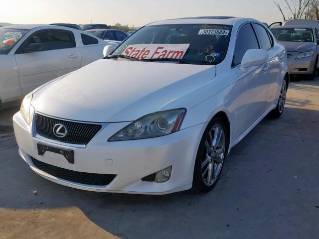 JTHBK262882073221 - 2008 LEXUS IS 250 WHITE photo 2