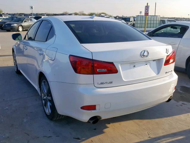 JTHBK262882073221 - 2008 LEXUS IS 250 WHITE photo 3