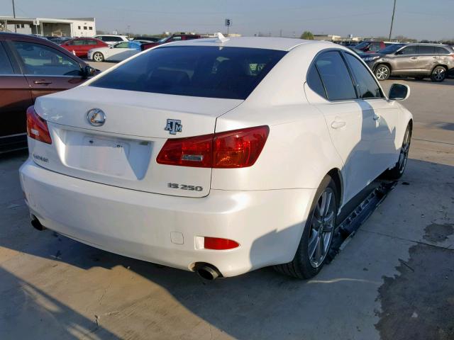 JTHBK262882073221 - 2008 LEXUS IS 250 WHITE photo 4