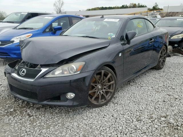 JTHFE2C20B2506163 - 2011 LEXUS IS 350 BLACK photo 2