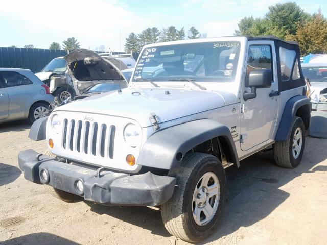 1J4AA2D10BL601761 - 2011 JEEP WRANGLER S SILVER photo 2