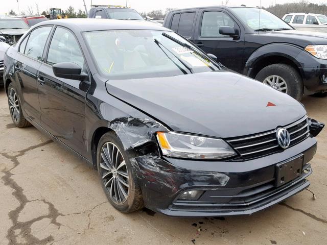 3VWD17AJ1GM255033 - 2016 VOLKSWAGEN JETTA SPOR BLACK photo 1