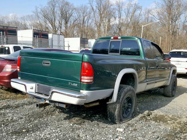 1B7GG22Y7XS268003 - 1999 DODGE DAKOTA GREEN photo 4