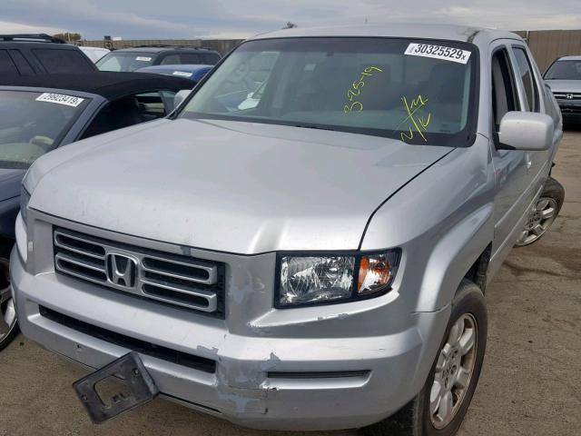 2HJYK16417H519931 - 2007 HONDA RIDGELINE SILVER photo 2