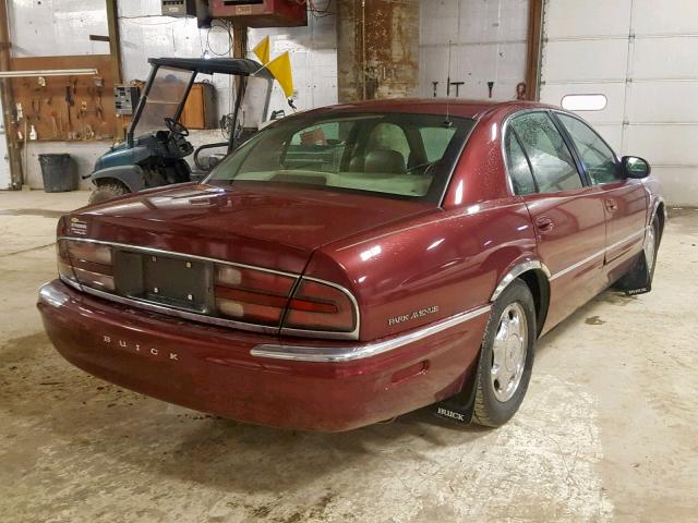 1G4CW54K014136770 - 2001 BUICK PARK AVENU BURGUNDY photo 4