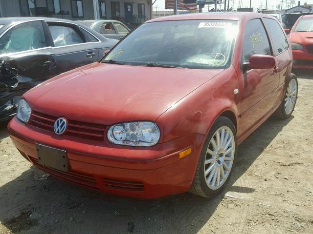 9BWDD61J314037303 - 2001 VOLKSWAGEN GTI GLS RED photo 2