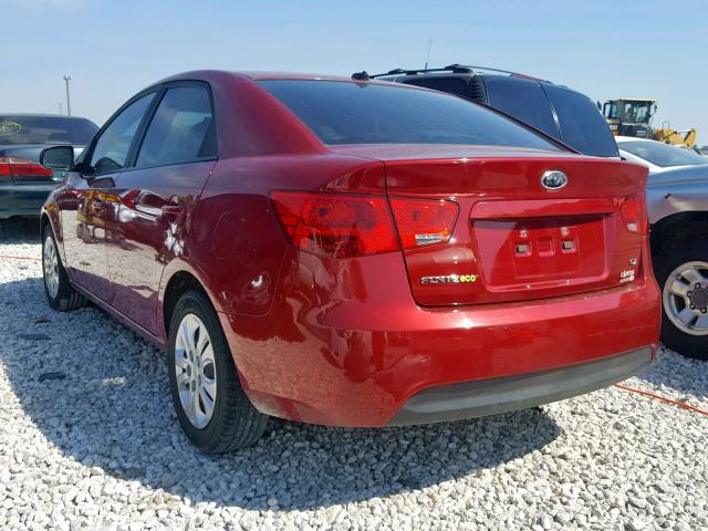 KNAFU4A28C5557488 - 2012 KIA FORTE EX MAROON photo 3