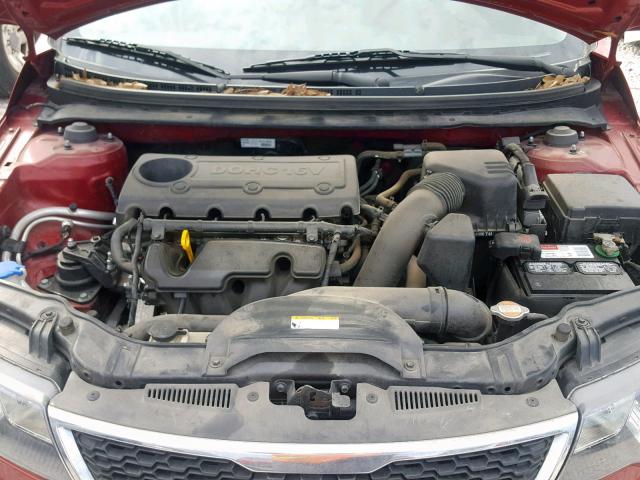 KNAFU4A28C5557488 - 2012 KIA FORTE EX MAROON photo 7