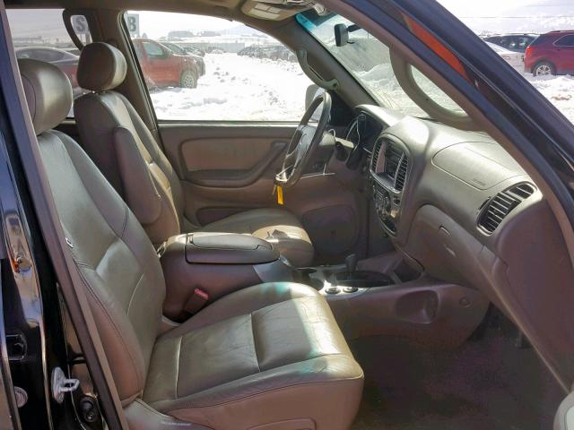 5TDBT48AX1S046468 - 2001 TOYOTA SEQUOIA LI BLACK photo 5