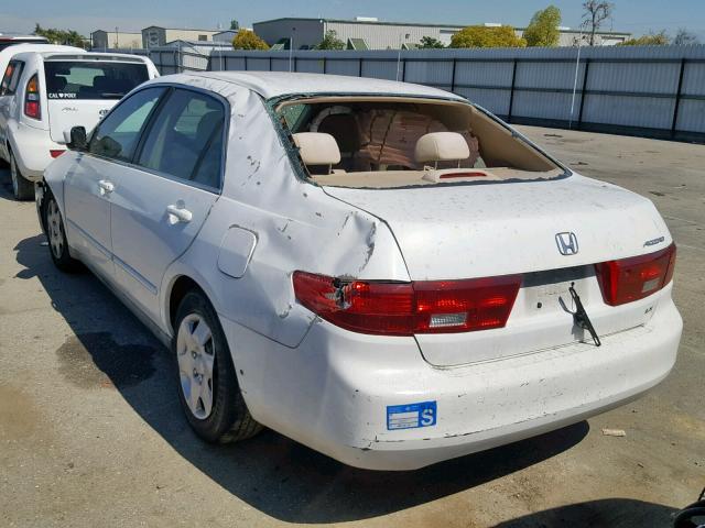 1HGCM56415A182884 - 2005 HONDA ACCORD LX WHITE photo 3