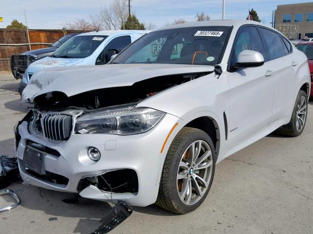 5UXKU6C32H0W38458 - 2017 BMW X6 XDRIVE5 SILVER photo 2