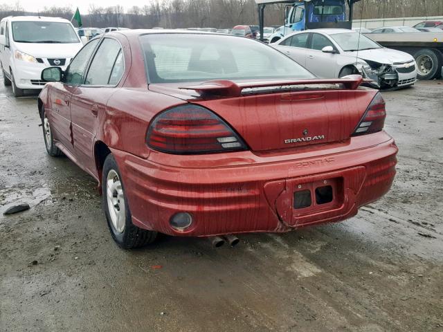 1G2NE52T3YM882110 - 2000 PONTIAC GRAND AM S BURGUNDY photo 3