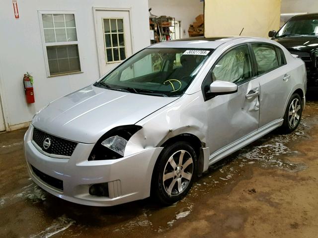 3N1AB6AP4CL735278 - 2012 NISSAN SENTRA 2.0 SILVER photo 2