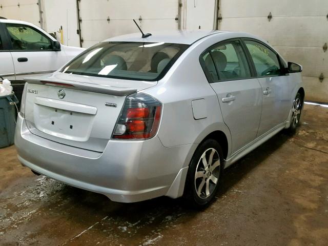 3N1AB6AP4CL735278 - 2012 NISSAN SENTRA 2.0 SILVER photo 4