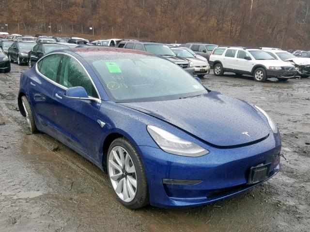 5YJ3E1EB9JF185408 - 2018 TESLA MODEL 3 BLUE photo 1