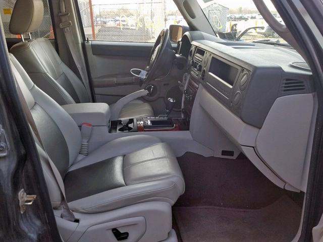 1J8HG58216C221124 - 2006 JEEP COMMANDER BLACK photo 5