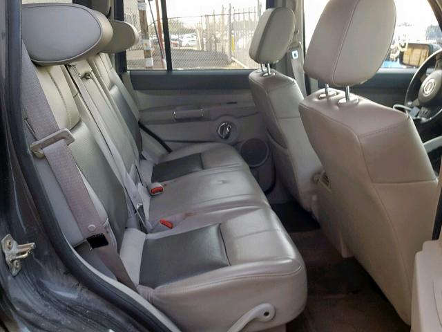 1J8HG58216C221124 - 2006 JEEP COMMANDER BLACK photo 6