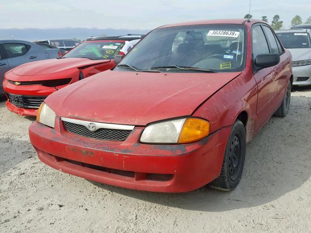 JM1BJ2222Y0259908 - 2000 MAZDA PROTEGE DX RED photo 2