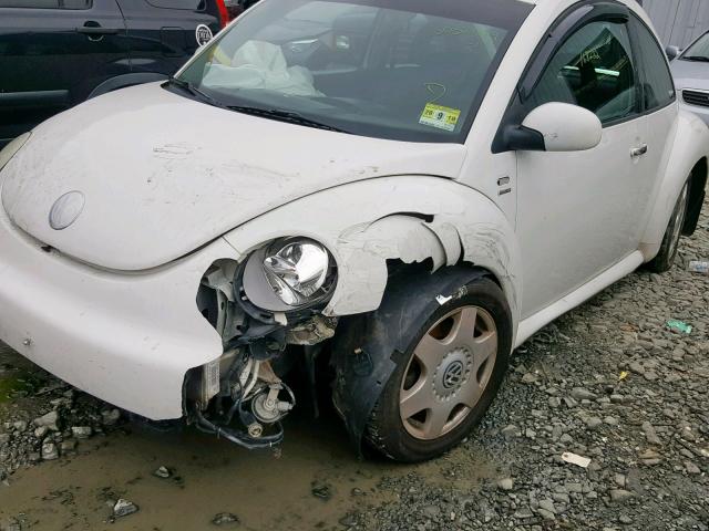 3VWCK21C71M458822 - 2001 VOLKSWAGEN NEW BEETLE თეთრი ფოტო 9