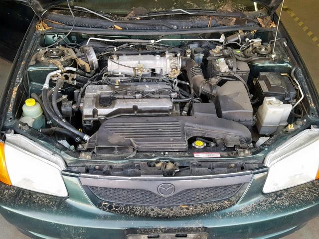 JM1BJ222XY0267528 - 2000 MAZDA PROTEGE DX GREEN photo 7