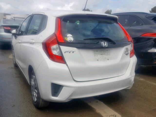 3HGGK5G50FM728612 - 2015 HONDA FIT LX WHITE photo 3